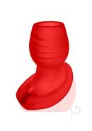 Glowhole 2 Hollow Buttplug With Led Insert - Large - Red...